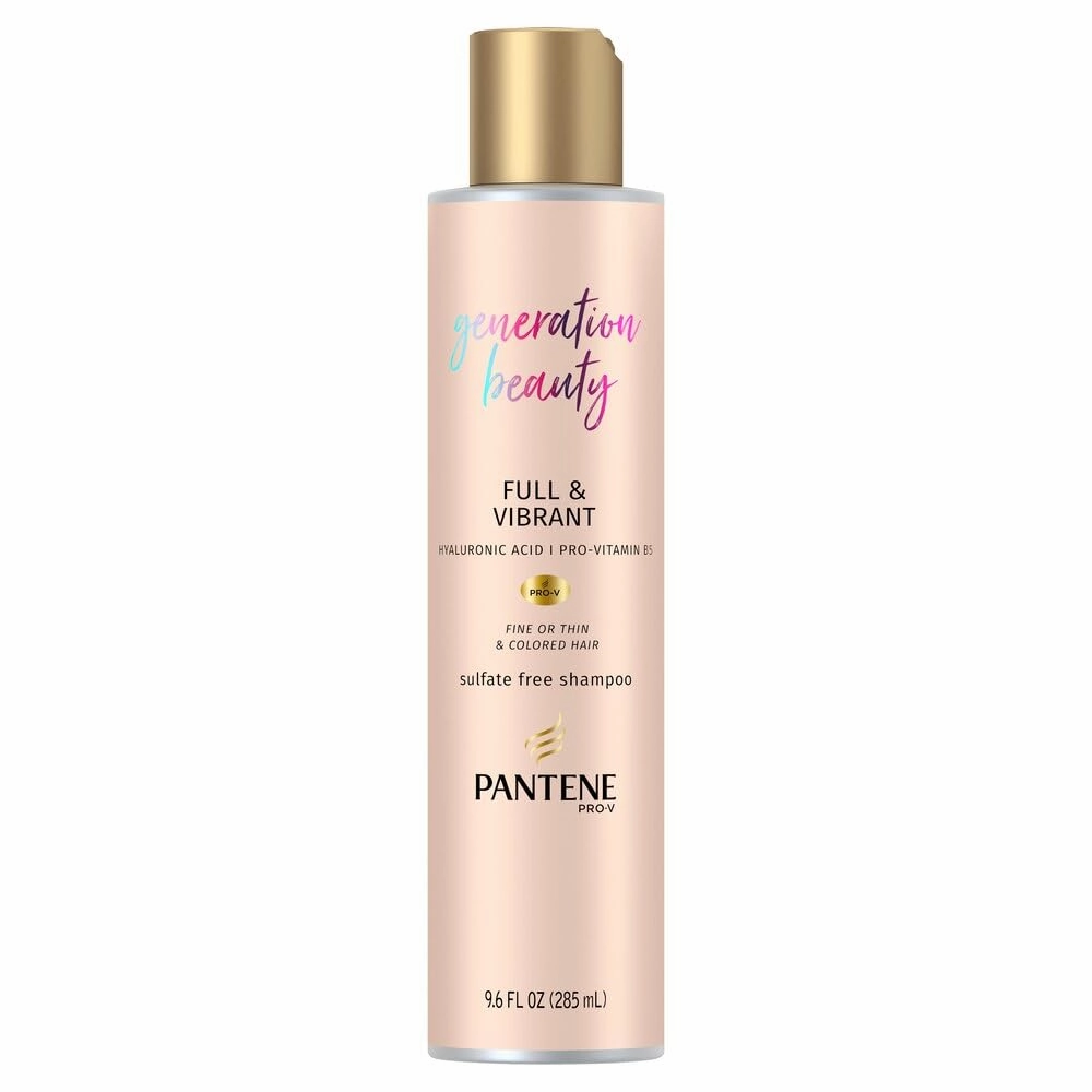 Pantene Generation Beauty Full & Vibrant Shampoo with Hyaluronic Acid, 9.6 Fl Oz