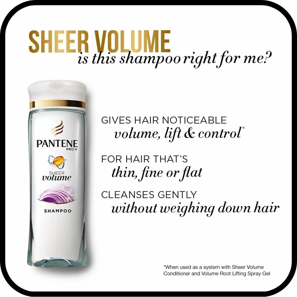 Pantene Pro-V Sheer Volume Shampoo, 12.6 Fl Oz