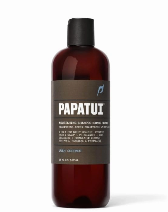 Papatui Nourishing Men's Shampoo and Conditioner 2-in-1, Lush Coconut, 18 fl oz pk 1
