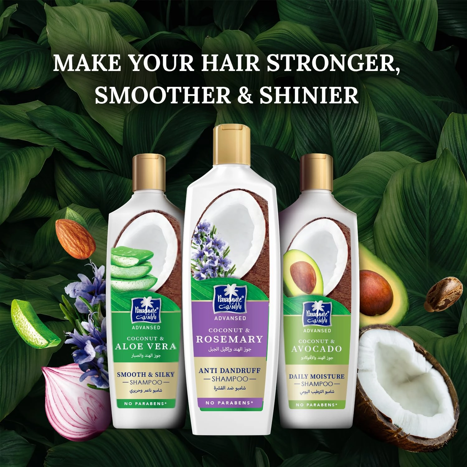 Parachute Advansed Anti-Dandruff Rosemary Shampoo with coconut | Nourishes Hair & Detoxes Scalp | 11.4 Fl oz | Pack of 3
