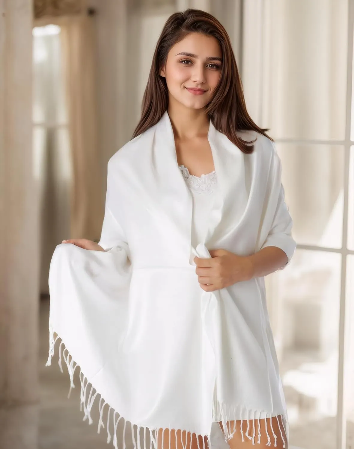 Pashmina Scarf for Women, Shawls and Wraps for Evening Dresses, Wedding, Bridesmaids, All Year Round Scarf for Formal or Casual Wear