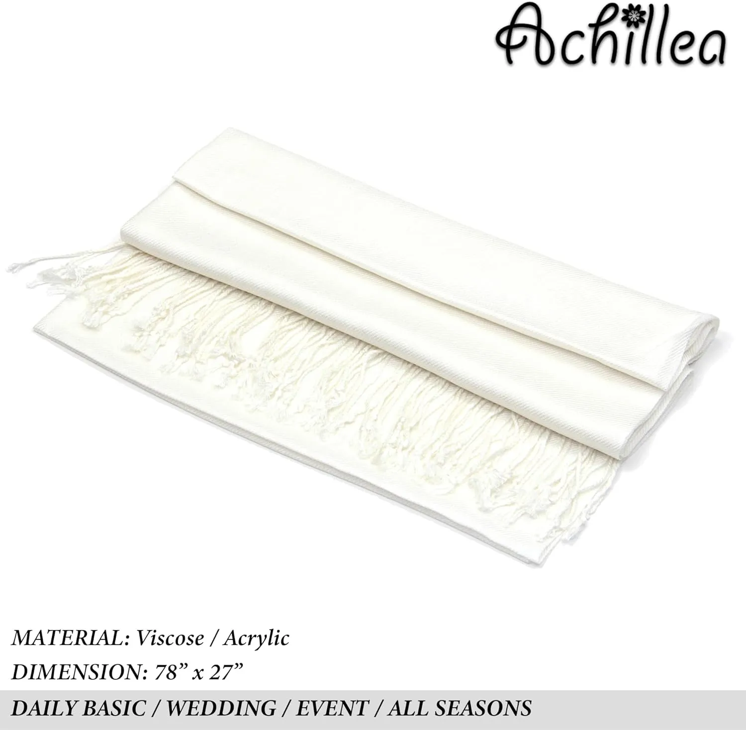 Pashmina Scarf for Women, Shawls and Wraps for Evening Dresses, Wedding, Bridesmaids, All Year Round Scarf for Formal or Casual Wear