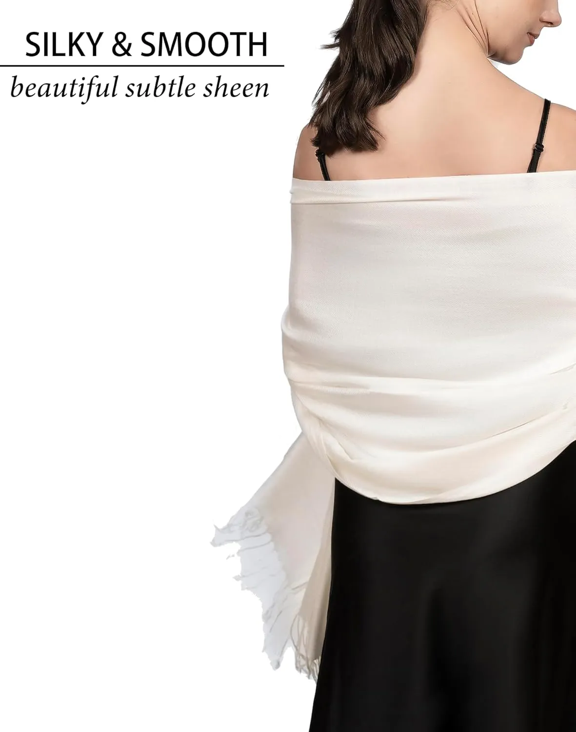 Pashmina Scarf for Women, Shawls and Wraps for Evening Dresses, Wedding, Bridesmaids, All Year Round Scarf for Formal or Casual Wear
