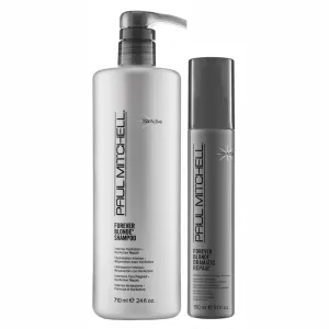 Paul Mitchell Forever Blonde Shampoo, Hydrates   Repairs, 24 fl oz Forever Dramatic Repair Leave-In Conditioner, Hydrates   Repairs 5.1 fl oz, For Blonde Hair, Set