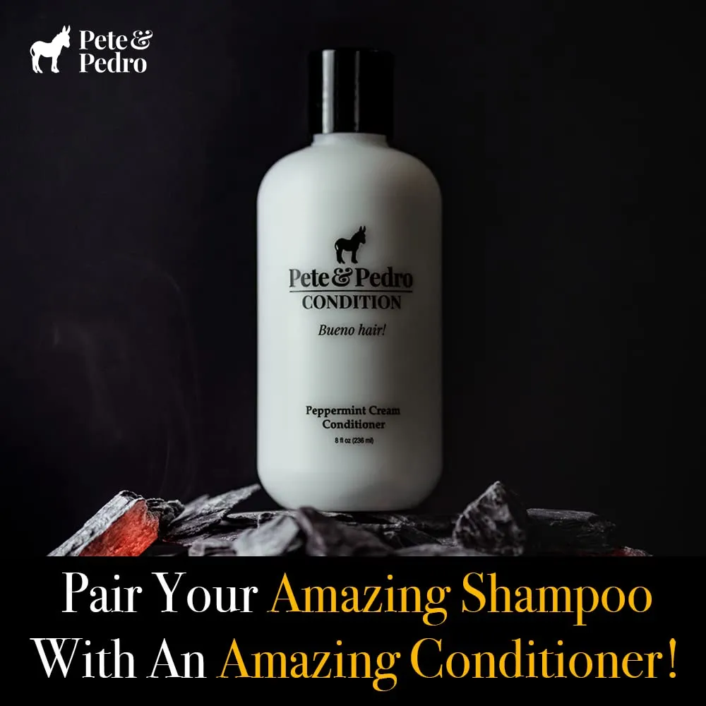 Pete & Pedro CLEAN Shampoo - Deep Cleansing Tea Tree Oil And Peppermint Daily Cleaning Haircare Shampoo For Men & Women | Helps With Dandruff & Greasy Hair | As Seen on Shark Tank, 8.5 oz.