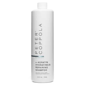 PETER COPPOLA a-Keratin Hydrating & Repairing Shampoo - Ultra-repairing & Gentle Cleansing Sulfate Free Shampoo Repairs Damaged Hair - Nourishes, Conditions, And Prevent Breakage (24 Fl Oz)