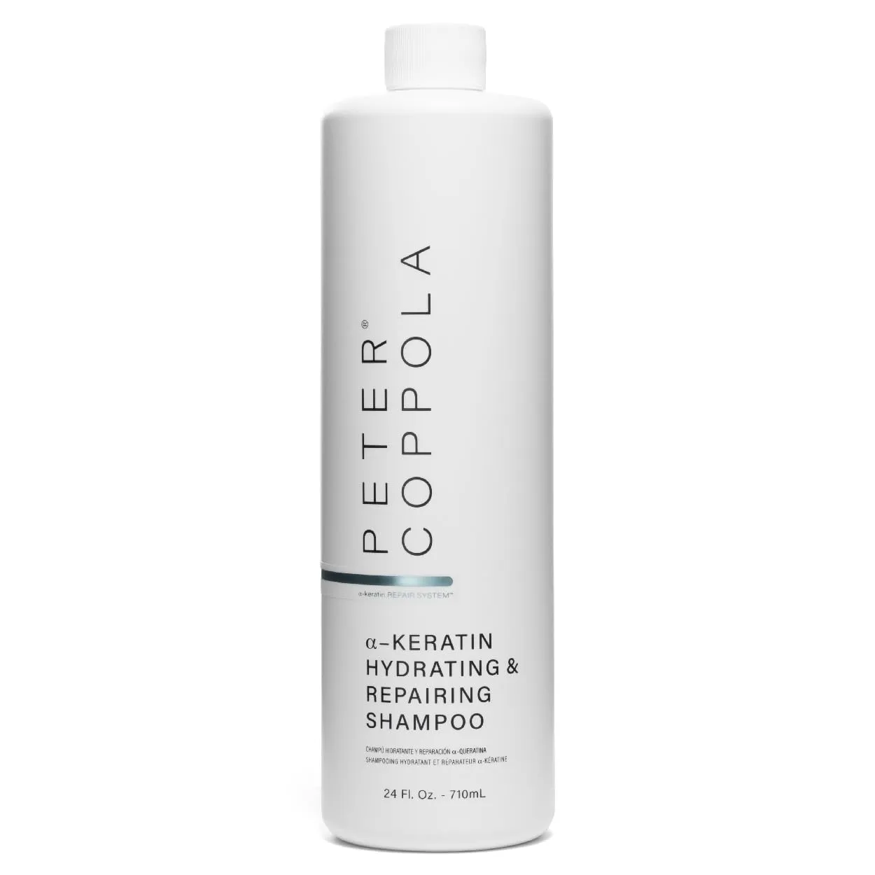 PETER COPPOLA a-Keratin Hydrating & Repairing Shampoo - Ultra-repairing & Gentle Cleansing Sulfate Free Shampoo Repairs Damaged Hair - Nourishes, Conditions, And Prevent Breakage (24 Fl Oz)