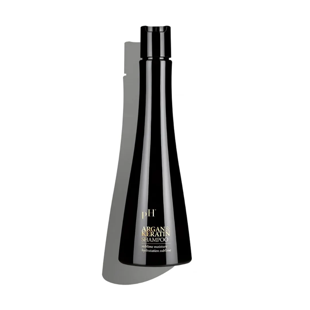 pH PURE HAIR Argan Oil And Keratin Shampoo - Anti-Breakage Moisturizing Shampoo To Repair and Strengthen Tresses For Smooth Healthy Hair - 33.8 Fl Oz