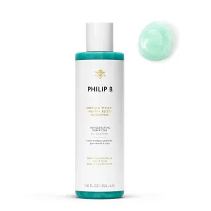 PHILIP B Nordic Wood Hair   Body Shampoo, 11.8 fl. oz. (350 ml) - Lathers Up Luxuriously, Conditions While Leaving You Feeling Cool& Invigorated, With Notes of Norwegian Spruce, White Pine and Camphor