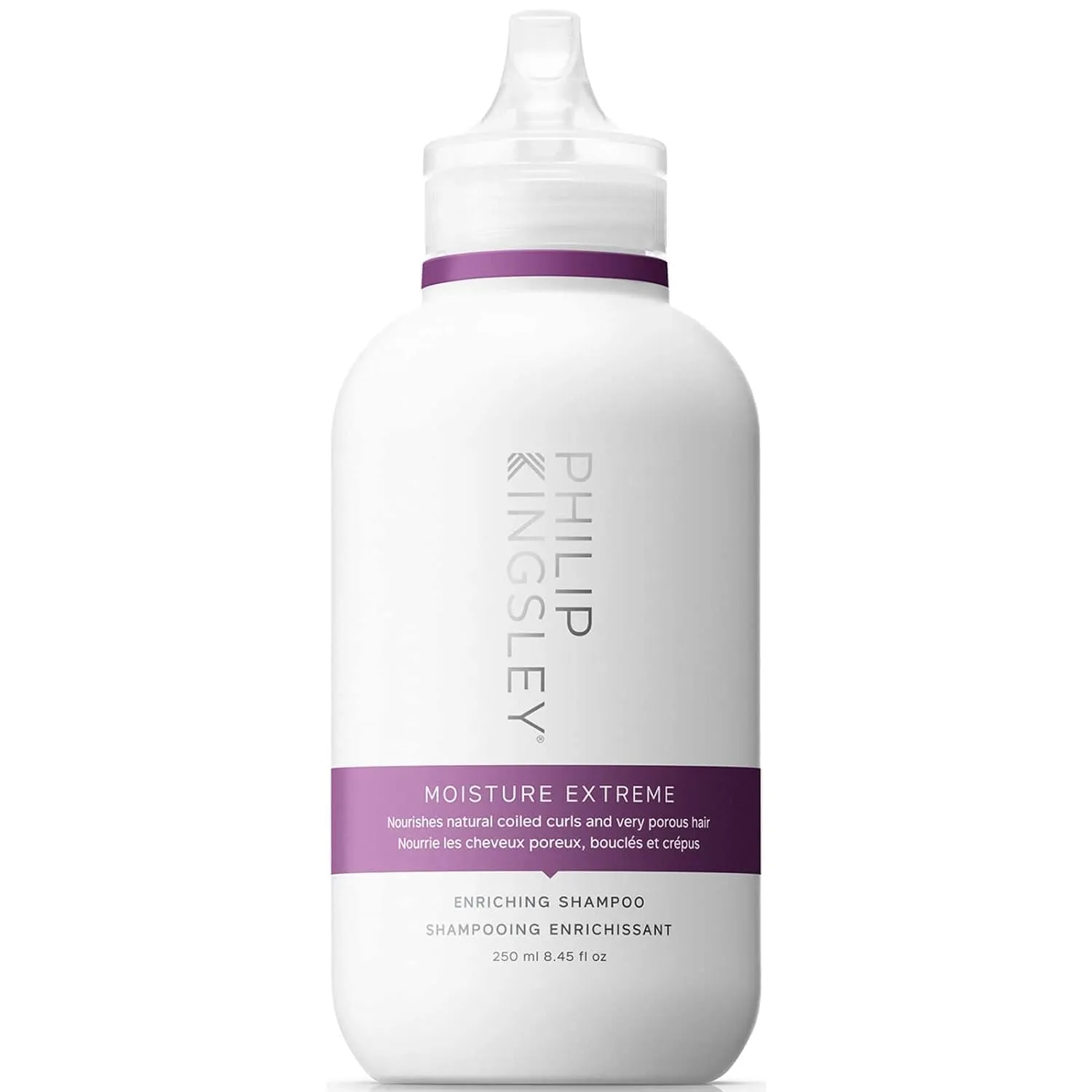 PHILIP KINGSLEY | Moisture Extreme Enriching Shampoo | For Curly, Dry, Damaged Hair | Moisturizes, Hydrates and Adds Shine| Detangles and Controls Frizz, Adds Shine | 8.4oz
