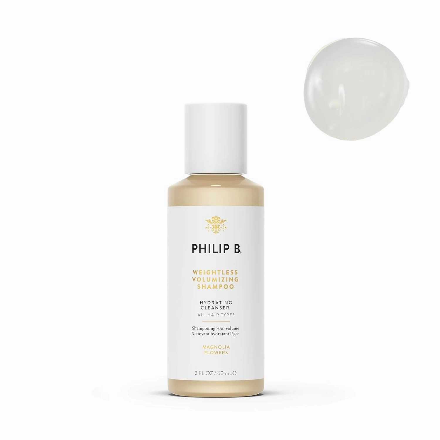 PHILIP B Weightless Volumizing Shampoo, 2 fl. oz. (60 ml) - Removes Oil and Product Build-Up, Adds Extra Body, Bounce and Shine