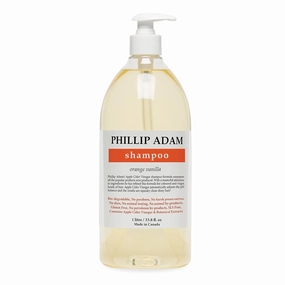 Phillip Adam Orange Vanilla Shampoo - Enriched with Apple Cider Vinegar - Boosts Shine - For All Hair Types - Sulfate Free & Paraben Free - 33.8 Ounce