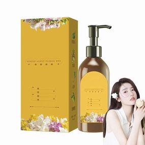 Plant Single Dose Floral Fragrance Dye, Hair Dye Shampoo For Gray Hair, Long Lasting Natural Hair Dye Shampoo, Bubble Plants Hair Dye, Plant Based Hair Dye Shampoo, For All Hair Types (Black Teal)