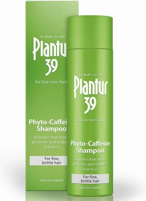 Plantur 39 Natural Phyto Caffeine Shampoo for Thinning Hair for Women, Volumizing Shampoo for Natural Hair Growth for Fine and Thinning Hair, Niacin, Caffeine, Zinc, White Tea Extract, 8.45 floz