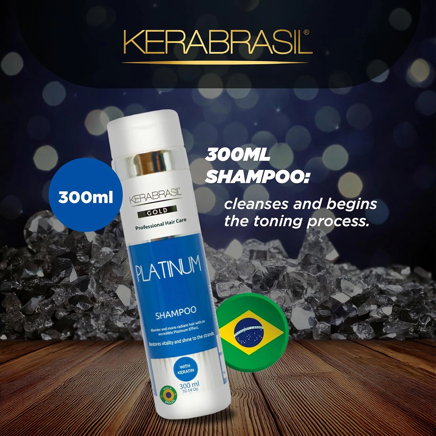 Platinum Blonde Enhancing 300ml - Keratin-Rich Formula for Brightness & Strength | Enhances Blonde Tones for Radiant Platinum Shine | Suitable for All Shades, Long-Lasting Use (Kit)