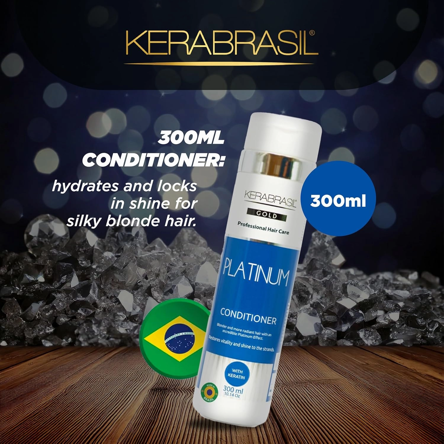 Platinum Blonde Enhancing 300ml - Keratin-Rich Formula for Brightness & Strength | Enhances Blonde Tones for Radiant Platinum Shine | Suitable for All Shades, Long-Lasting Use (Kit)