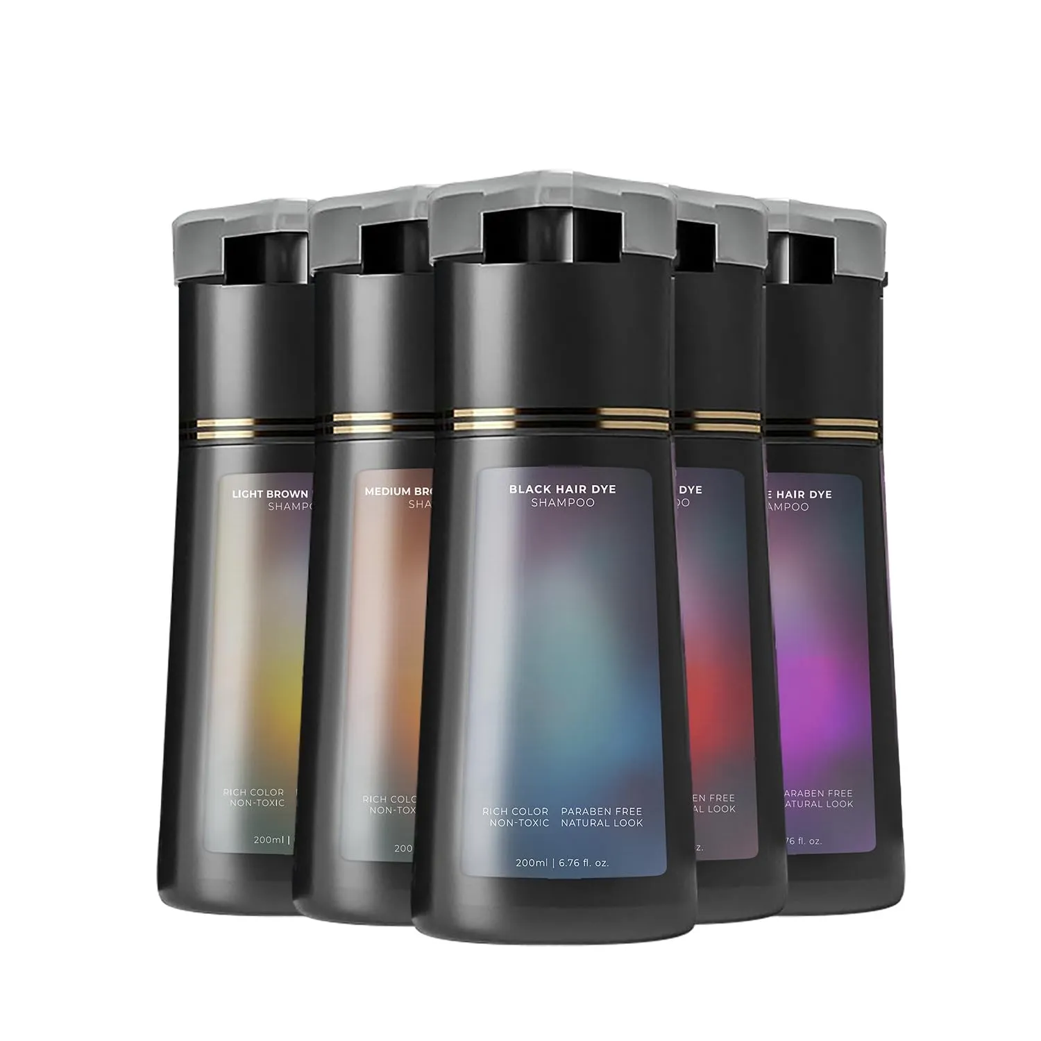 Polar Hair Dye Shampoo,Hair Care, Natural Hair Color Shampoo for Gray and White Coverage, Suitable for Women & Men 200ml (Purple)