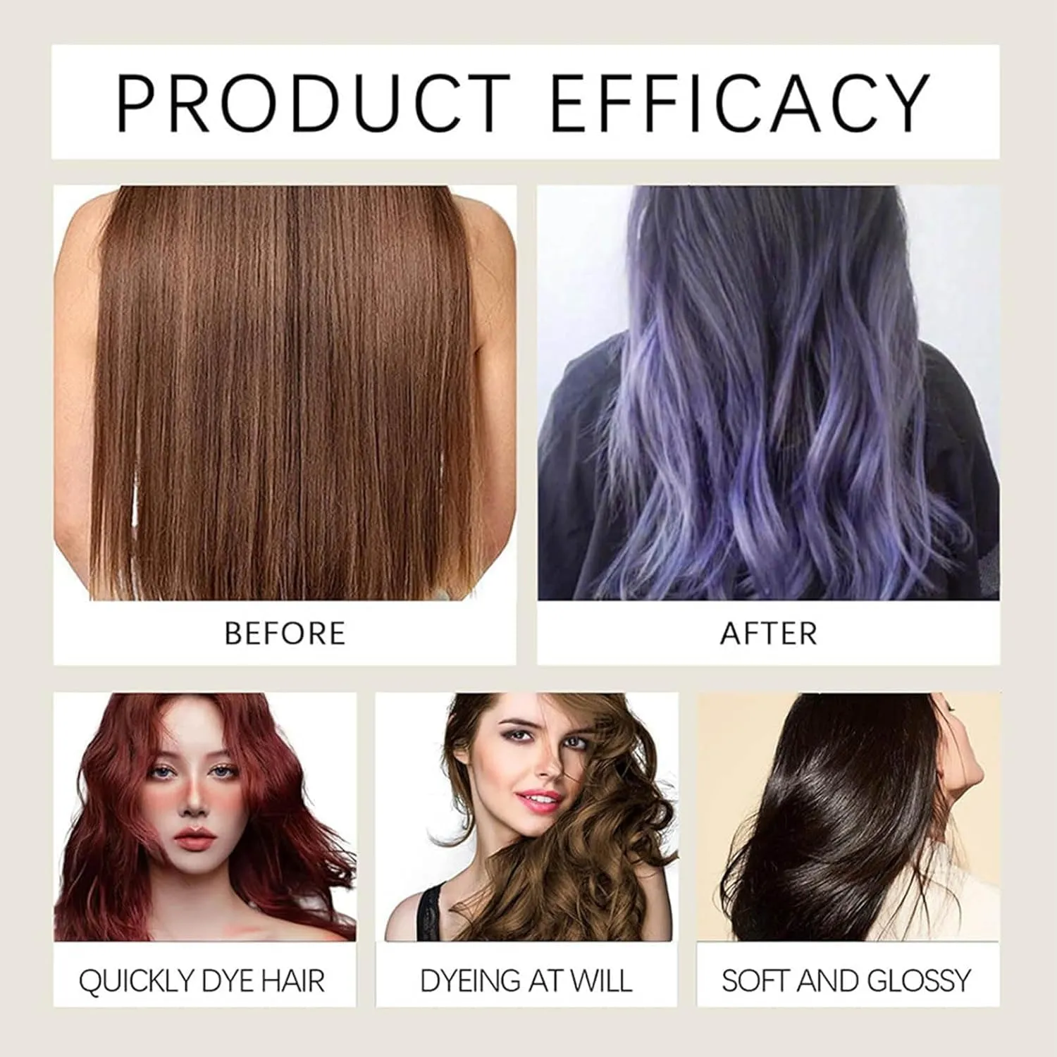 Polar Hair Dye Shampoo,Hair Care, Natural Hair Color Shampoo for Gray and White Coverage, Suitable for Women & Men 200ml (Purple)