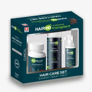 Post-Transplant Hair Care Set - 1-Month Treatment with Shampoo, Serum, Multivitamins Enriched with Biotin, Keratin, Collagen