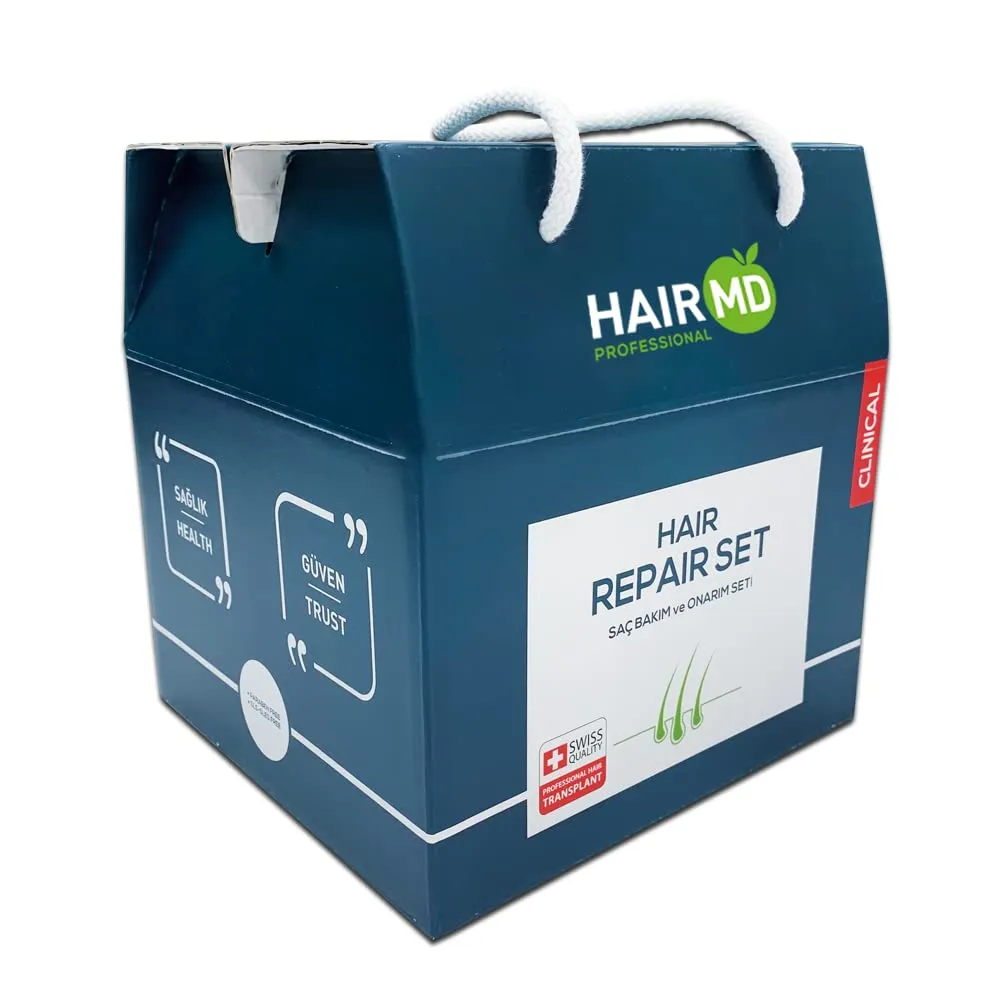 Post-Transplant Hair Care Set - 3-Month Treatment with Repair Shampoo, Serum, and Hair Multivitamins with Biotin, Keratin, Collagen