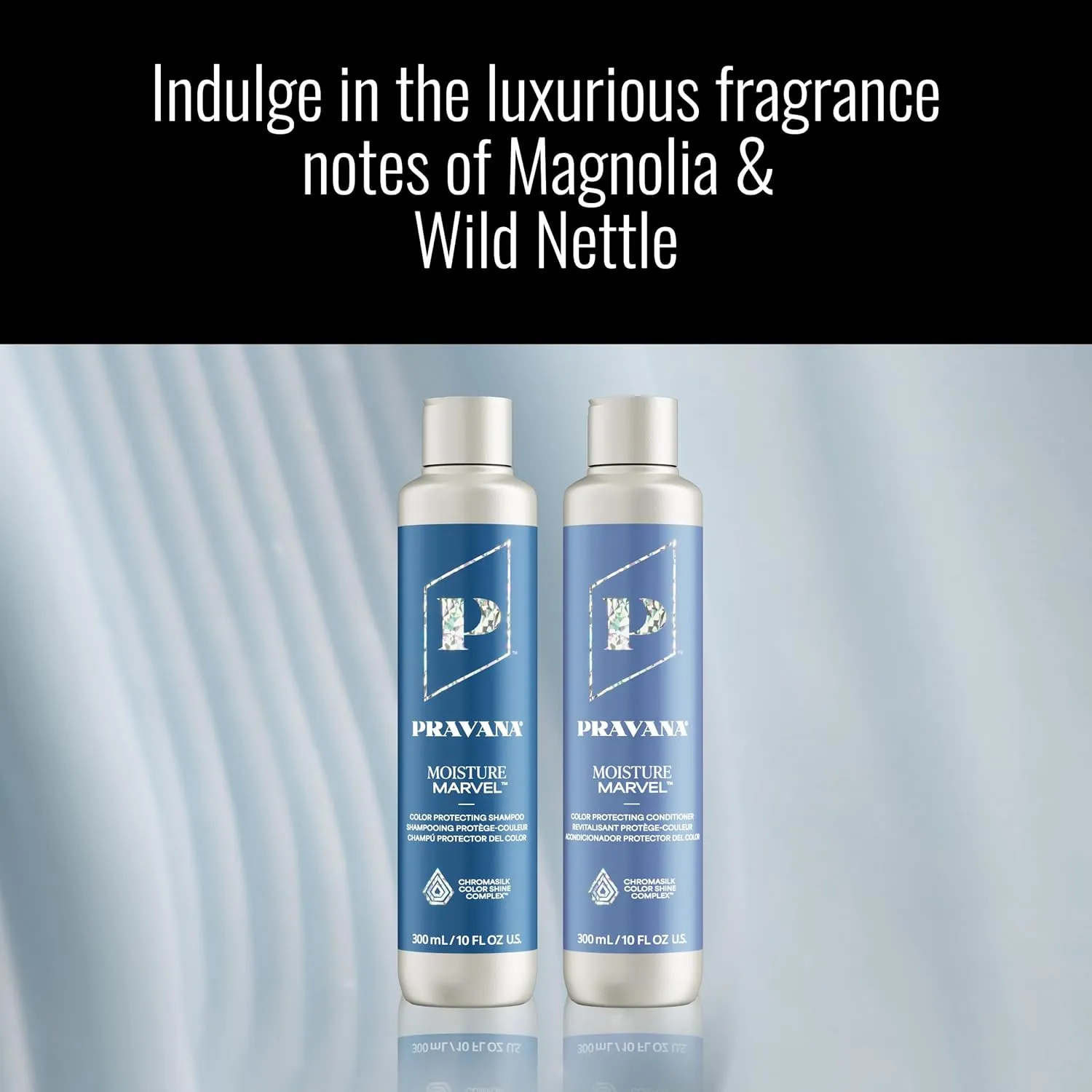 Pravana Moisture Marvel Shampoo | Nourishes, Hydrates, Moisturizes | For Dry, Color Treated Hair | Hyaluronic Acid Formula | Chromasilk Enhances Shine & Protection | Vegan Cruelty-Free | Paraben Free