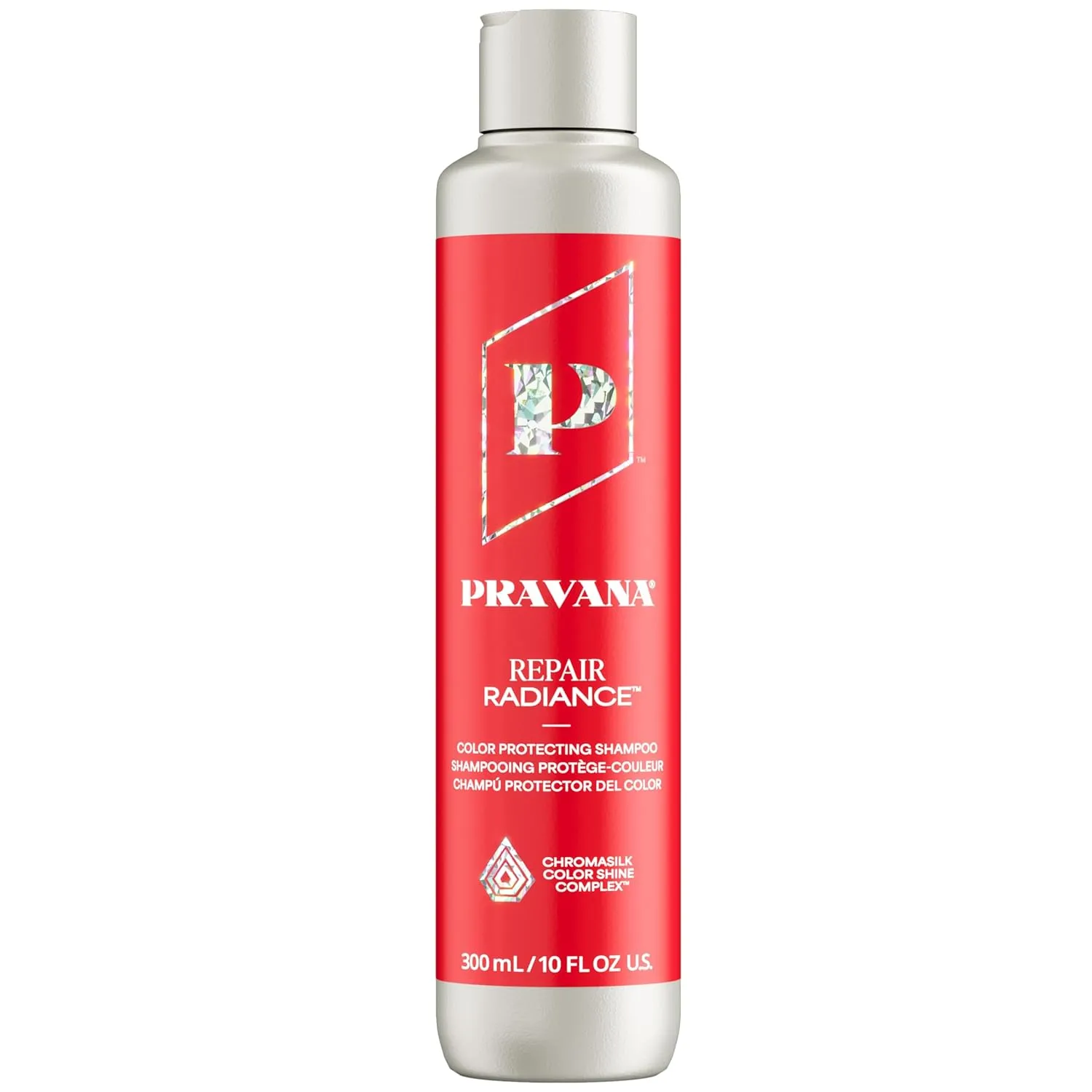 Pravana Repair Radiance Shampoo | Strengthens, Protects, Restores | For Damaged, Color Treated Hair | Reduces Breakage & Split Ends | Chromasilk Enhances Shine & Protection | Vegan | Paraben Free