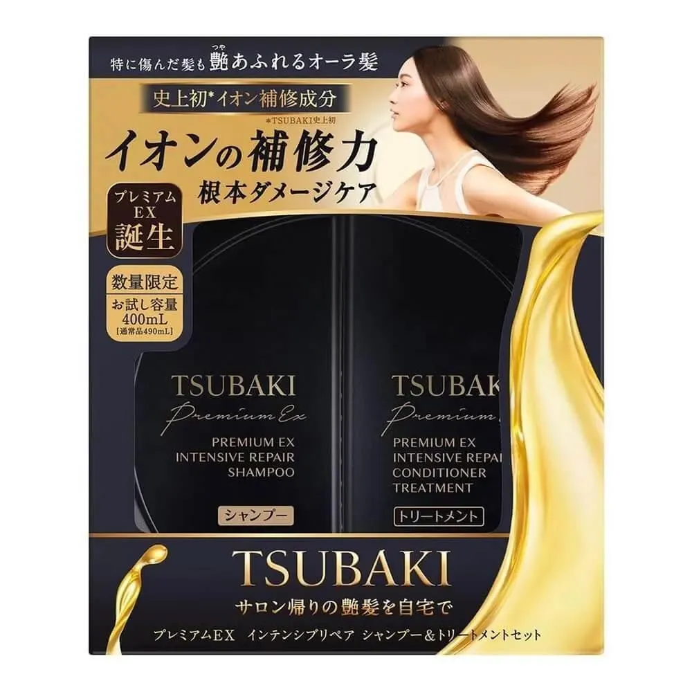 Premium Black Set - Tsubaki Premium Ex Intesive Repair Shampoo 400ml   Conditioner 400ml