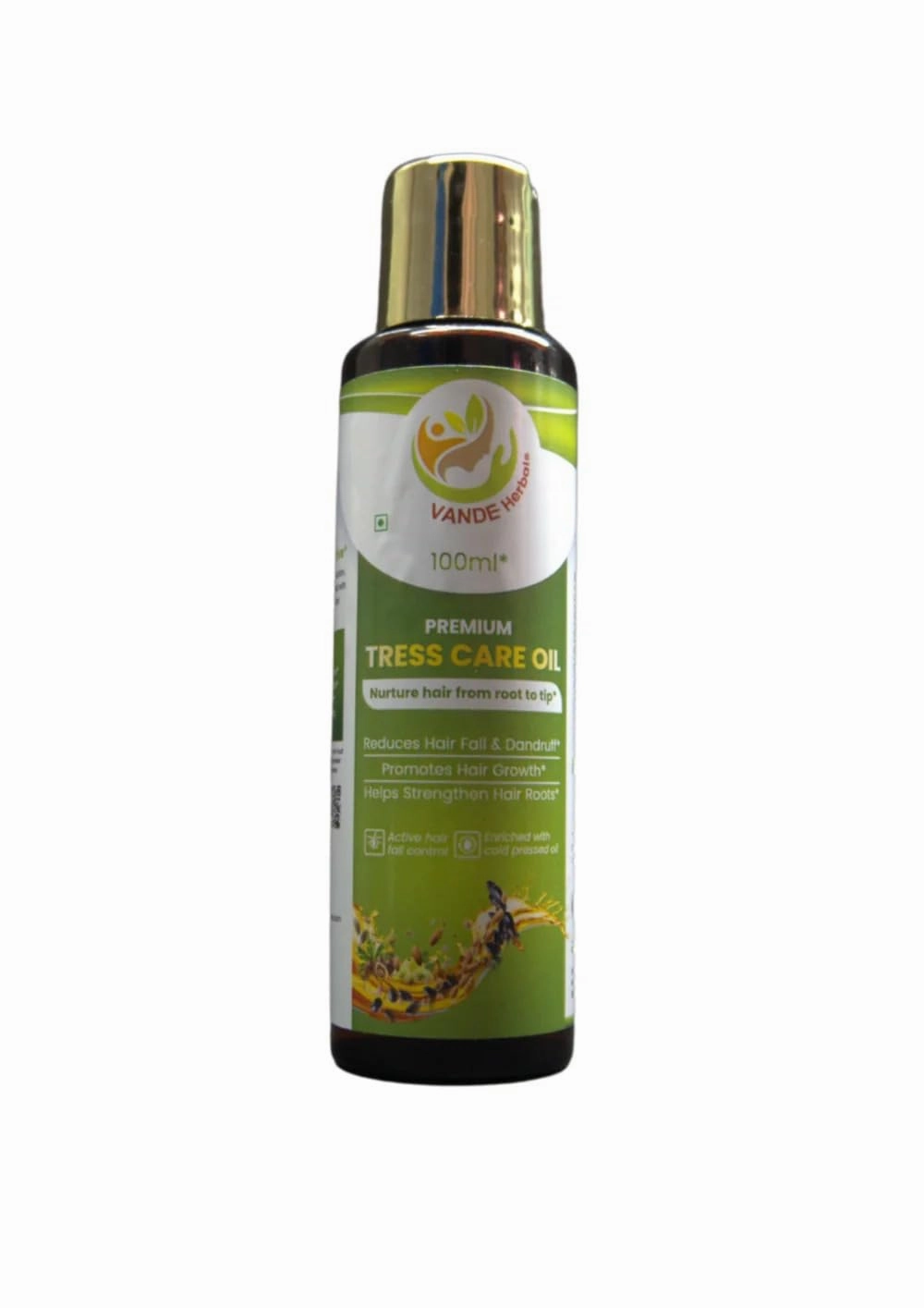 Premium Tress Care Oil – Herbal Scalp & Hair Oil for Stronger, Shinier Hair – Nourishing Ayurvedic Blend – 100ml