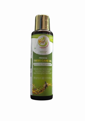 Premium Tress Care Oil – Herbal Scalp & Hair Oil for Stronger, Shinier Hair – Nourishing Ayurvedic Blend – 100ml