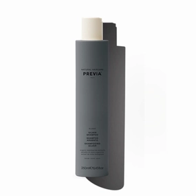 PREVIA Blonde Silver Shampoo Prevents Color Fading Anti Dandruff Boosts Shine Natural Hydrating Shampoo for Blonde Gray and White Hair Sulfate Free Paraben Free Vegan and Color Enhancing (8.45 oz)