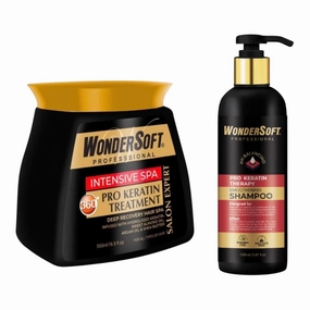Professional Intensive Spa Pro Keratin Treatment, 500ml, With Pro Keratin Damage Repaire & Smoothening Shampoo 250ml Combo Kit