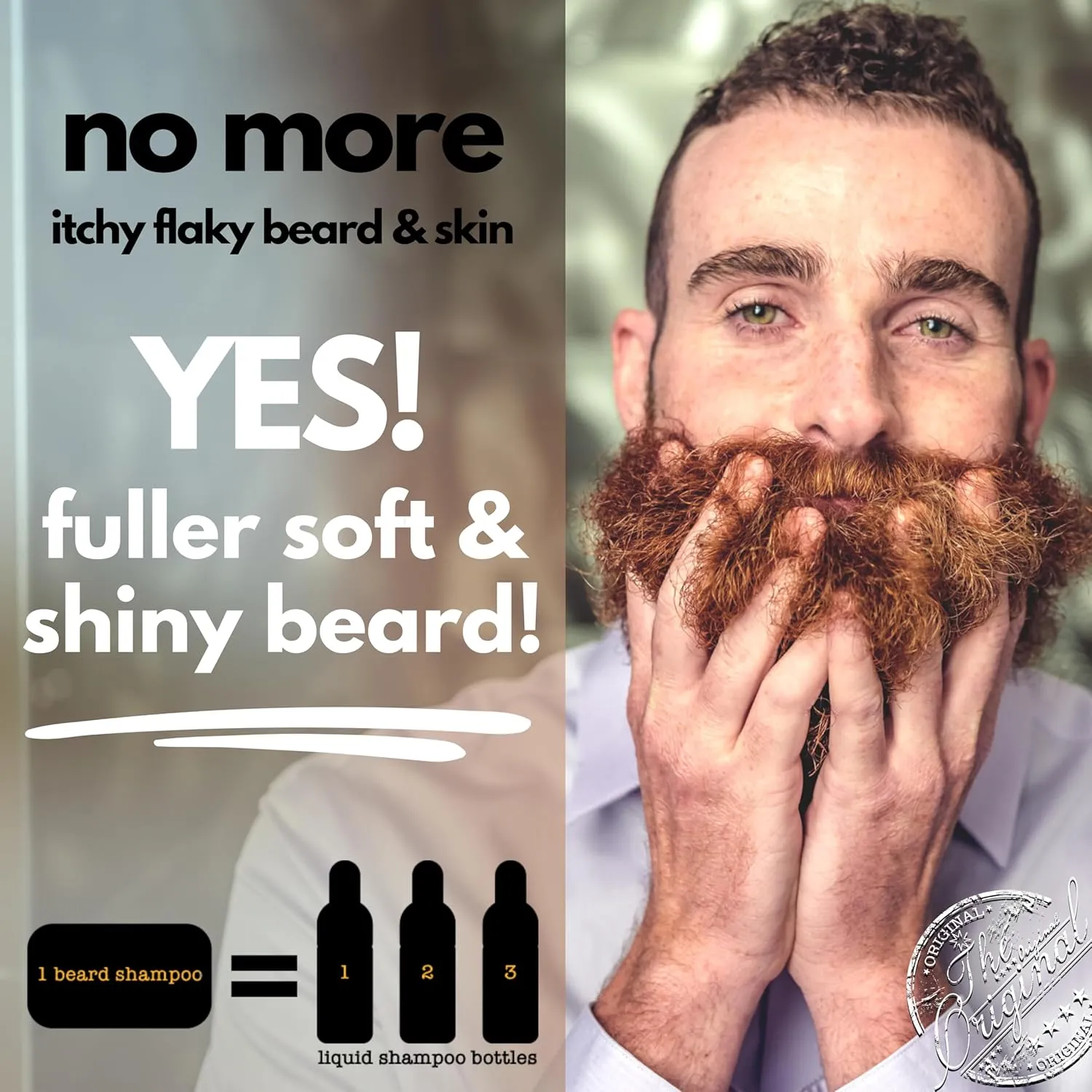 Professor Fuzzworthy's Gentlemans BEER Beard Hair SHAMPOO Bar for Normal, Dry, Oily Hair | SCENTED with All Natural Oils From Tasmania Australia - 4.2 oz