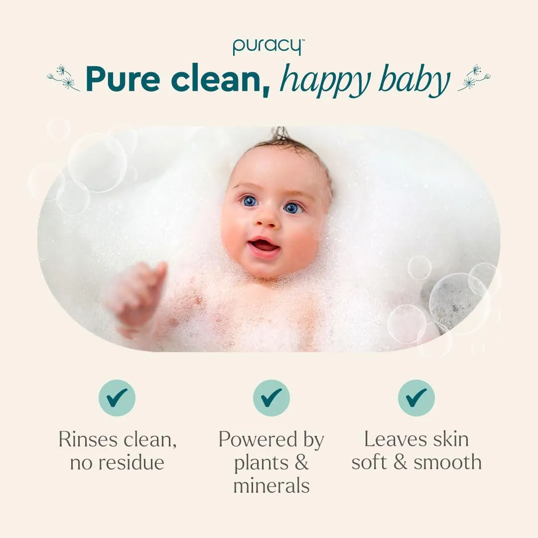 Puracy Shampoo & Body Wash for Children - Perfect Skin, Pure Ingredients with 12 Fruit & Vegetable Extracts for Silky Smooth Skin, Gentle Citrus Grove Aromas, 98.8% from Mother Nature, 12 Fl Oz (2-Pk)