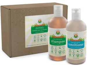 Pure, Sensitive Skin Shampoo & Conditioner Raw Probiotic Plant Formula (pH Balanced) for Sensitive Skin & Dry Hair - (9 Oz. Bottles) (Original, 2-Pack)