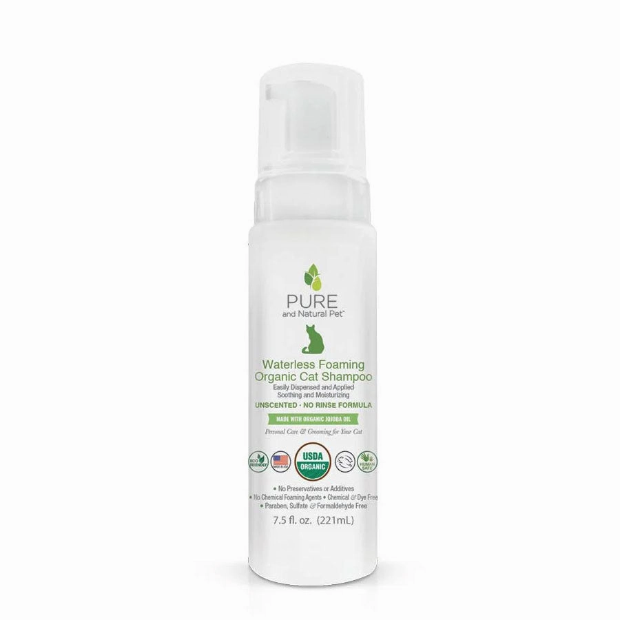 Pure and Natural Foaming Organic Cat Shampoo, 7.5oz
