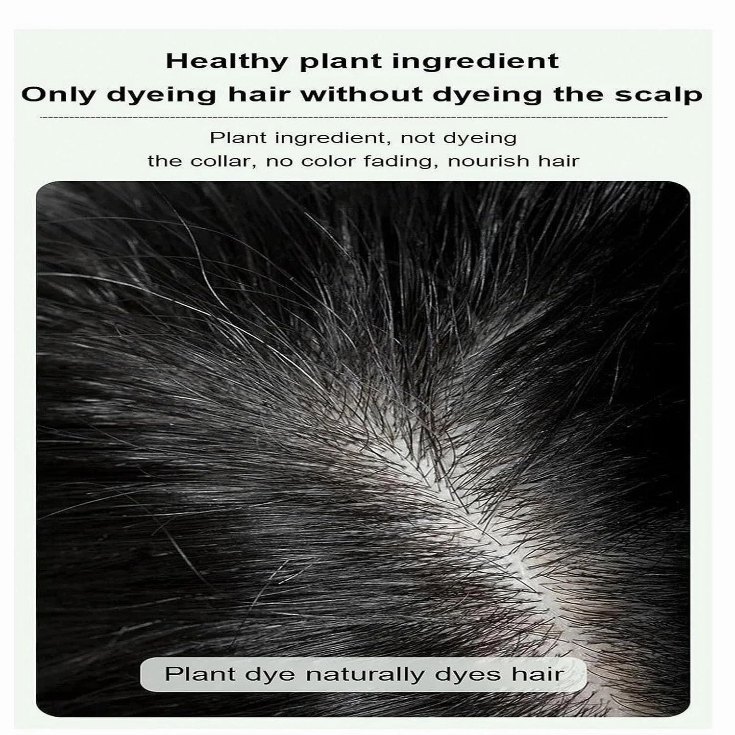 Pure Plant Extract For Grey Hair Color Bubble Dye, Lazy Bubble Hair Dye, Dyeing Foam Shampoo In A Variety Of Colors. (Color : Natural black)