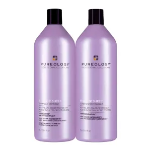 Pureology Hydrate Sheer Nourishing Shampoo & Conditioner Set - For Fine, Dry Color Treated Hair, Sulfate-Free