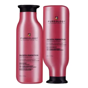 Pureology Smooth Perfection Shampoo & Conditioner Set - For Frizz-Prone Color Treated Hair, Sulfate-Free