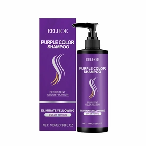 Purple Hair Shampoo, Color Protection, Daily Nourishing Hair Care, 100ml*2