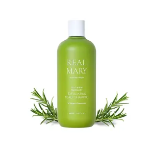 RATED GREEN Real Mary Exfoliating Dry Scalp Shampoo, 13.52 fl oz - Organic Rosemary Hair for Itchy , Gentle Scalp Moisturizer, with Ginger & Peppermint Oil