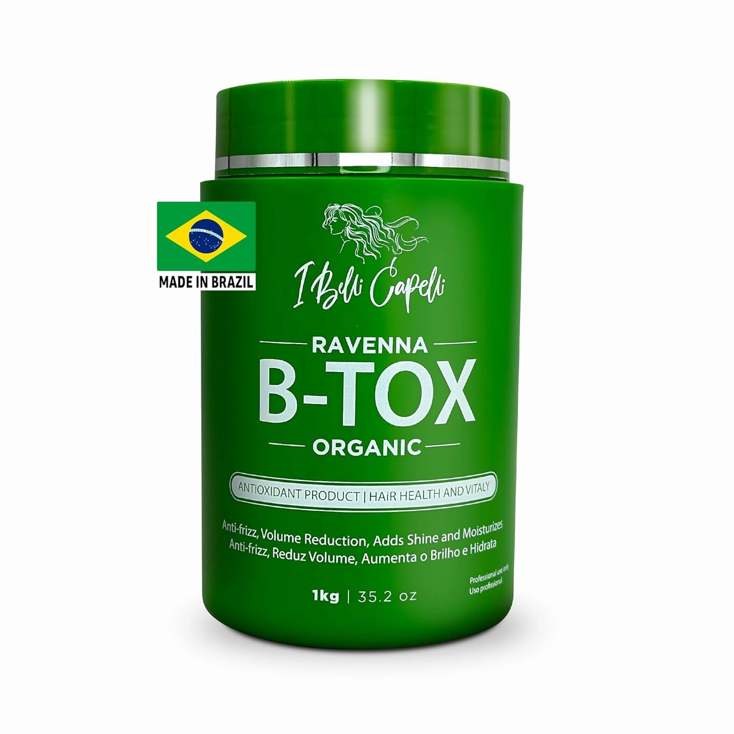 Ravenna Organic Hair B-tox Treatment - Formaldehyde-Free, Anti-Frizz Smoothing for Hair - 35.2 oz (1kg)