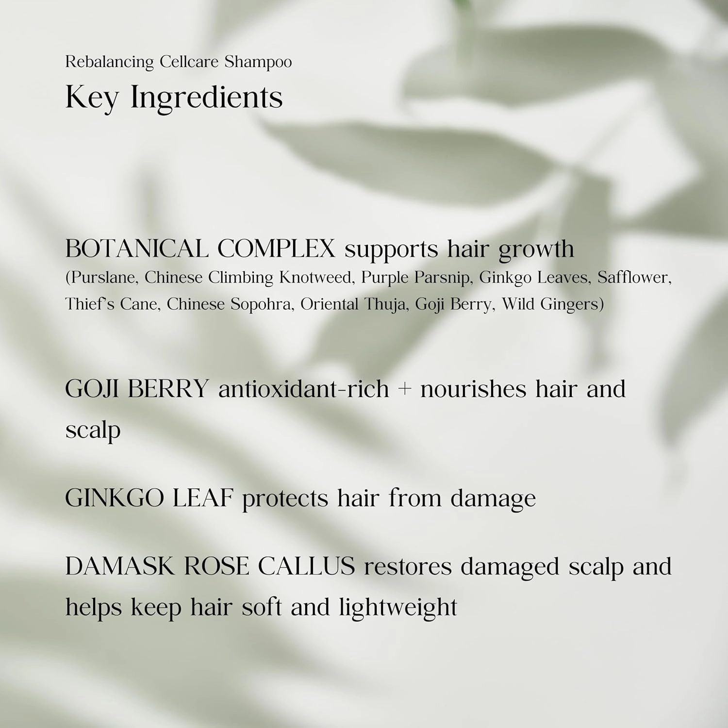 Rebalancing Botanic Cellcare Shampoo 500ml, 16.90 fl oz | Sulfate-Free, Paraben-Free and Color-Safe | pH Balancing