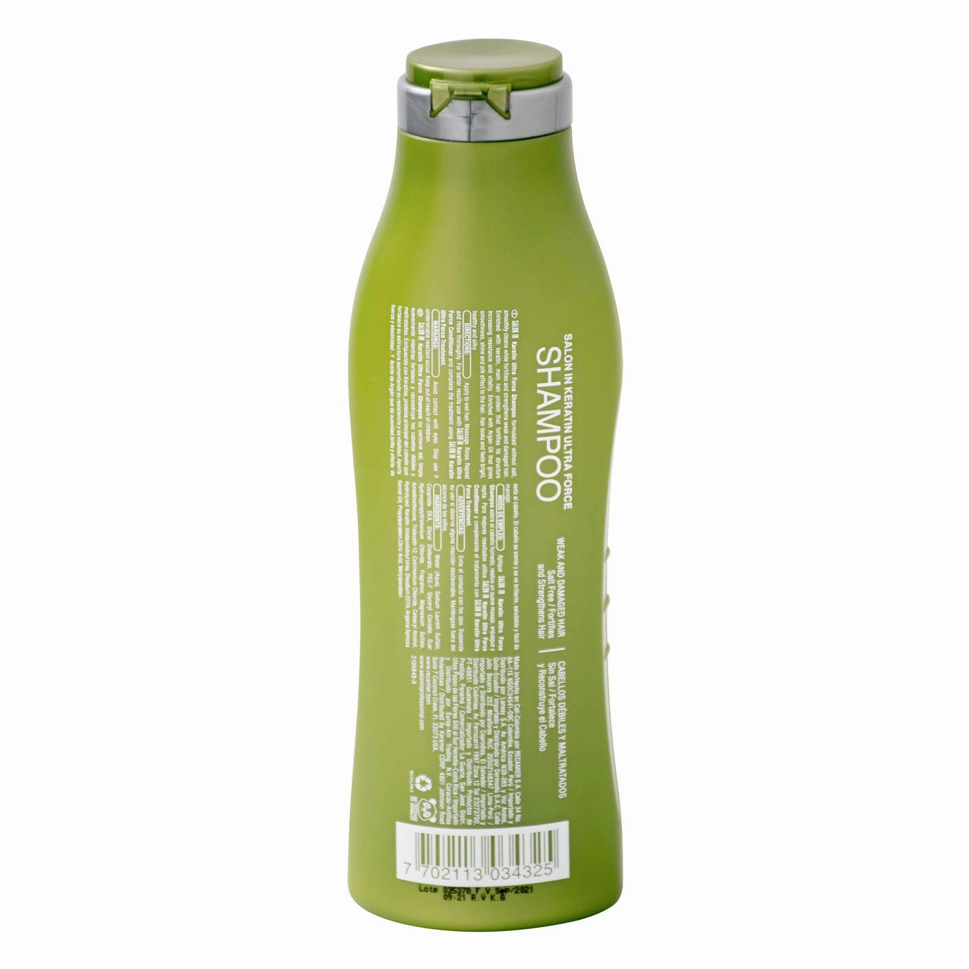 Recamier Professional Salon In  Pro Keratin Ultra Force Hair Shampoo 10.1 - Champu Keratina para el Cabello Debil y Maltratado
