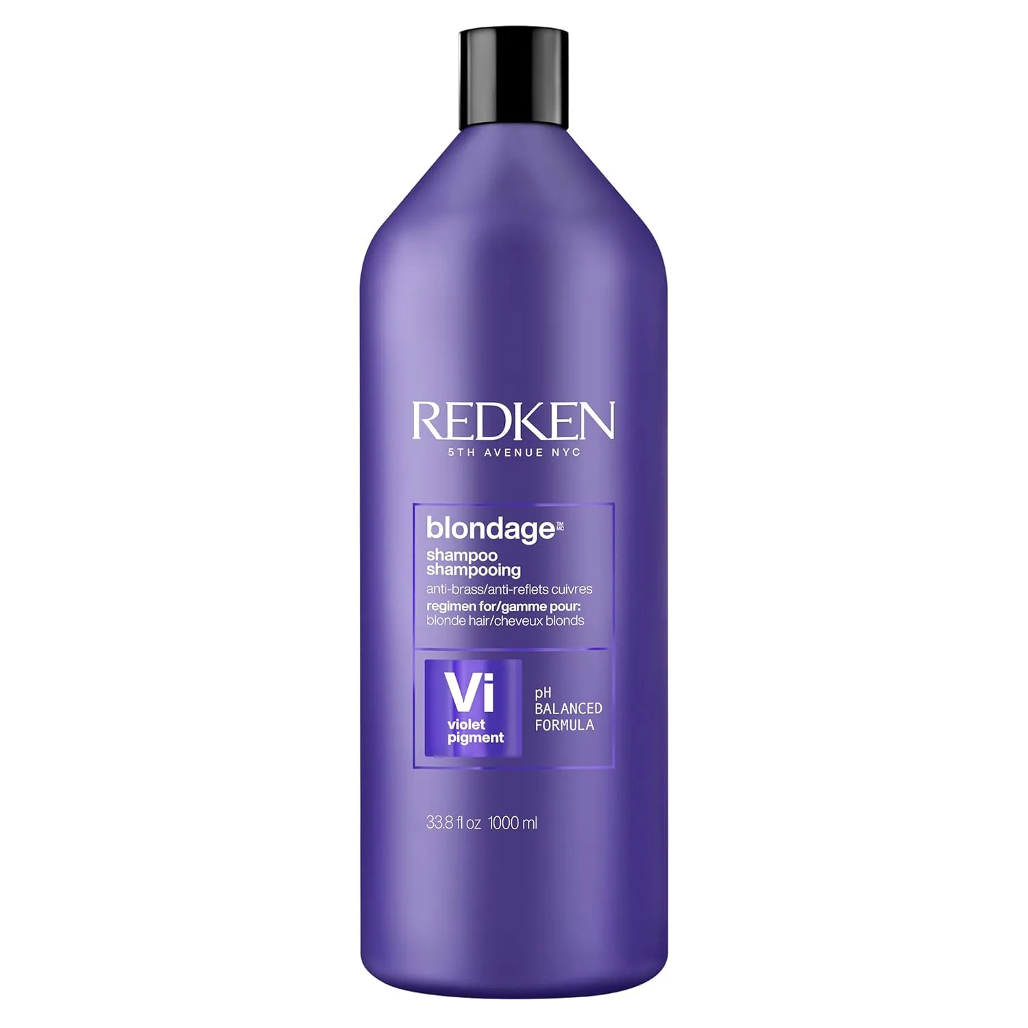 Redken Blondage Color Depositing Purple Shampoo For Blonde, Bleached or Highlighted Hair - Neutralizes Brassy Tones With Salicylic Acid