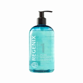 Regenix Pure Balance Shampoo for Oily to Normal Hair, Invigorates Scalp, Cleanses Hair of Pollution, Toxins & Residues, Free of Sulfates, Parabens, Dyes - 16 Oz