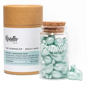 Remilia Hair Serum for Frizzy and Damaged Hair – Keratin, Silk Protein & Vitamin B5 – 30 Capsules – Anti-Frizz, Repair & Smooth Finish