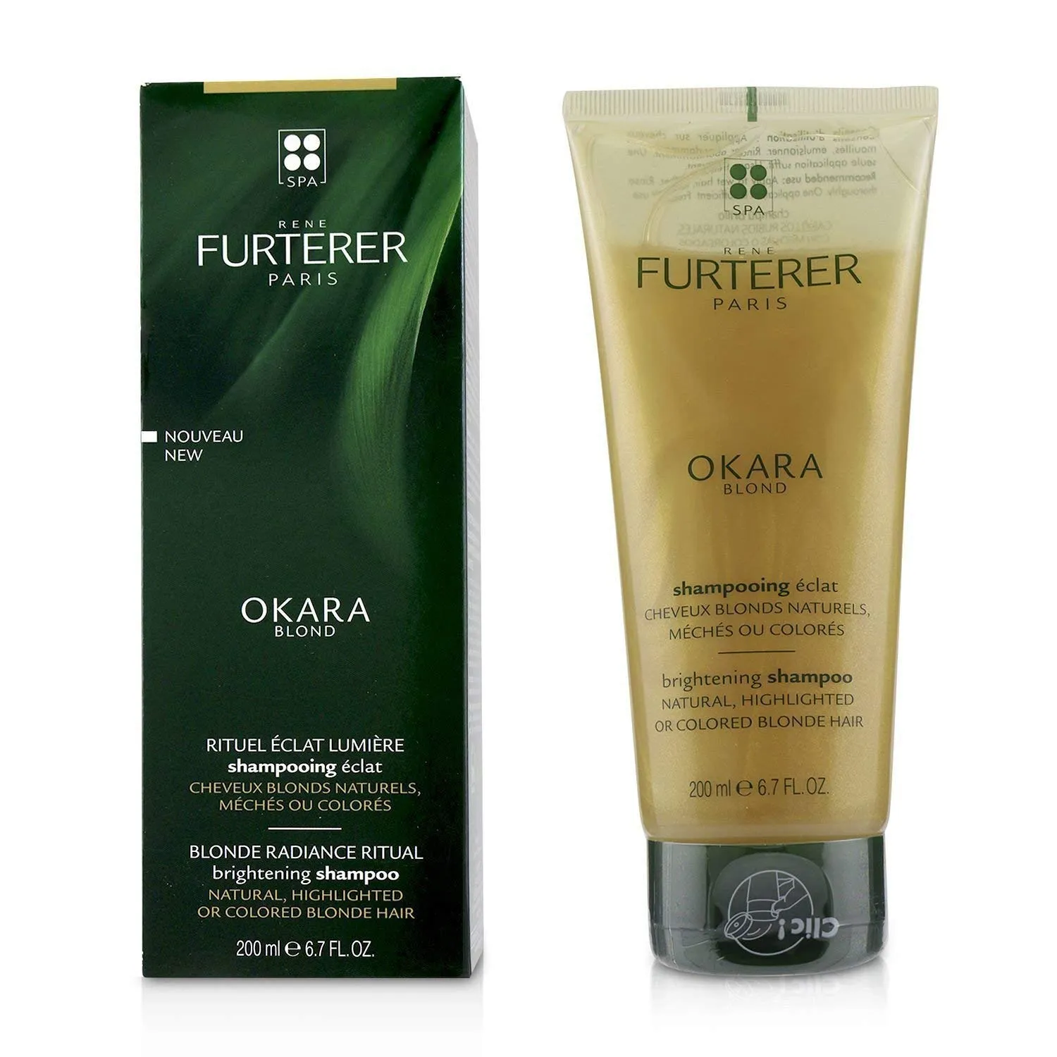 René Furterer OKARA BLONDE Brightening Shampoo - For Natural, Highlighted & Bleached Blonde Hair - Gentle - Hydrogen Peroxide & SLS-Free - 6.7 fl. oz.