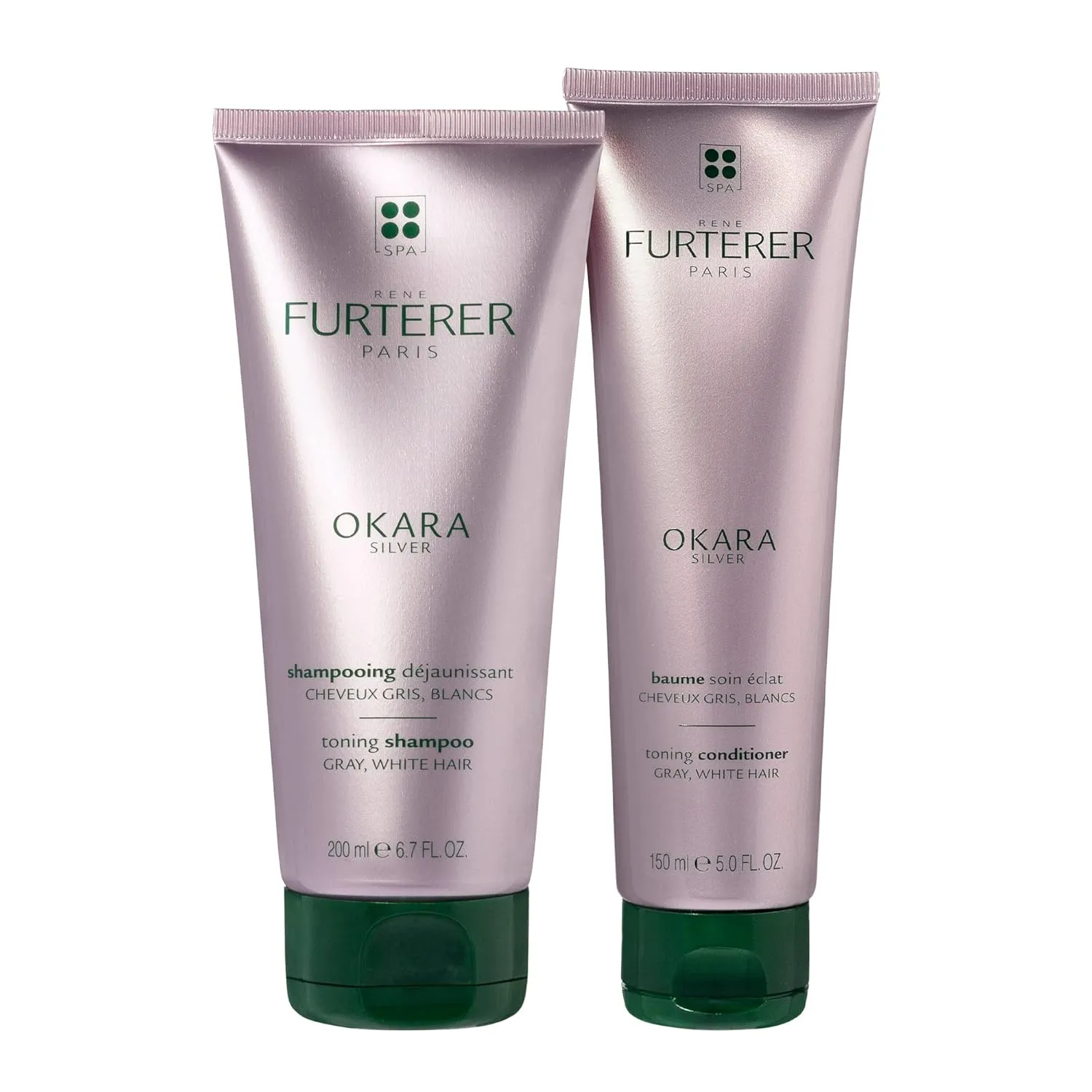 Rene Furterer OKARA SILVER Toning Shampoo - Purple Shampoo for Blonde, White, Grey & Silver Hair - Gentle - SLS & Paraben-Free - 6.7 Fl Oz