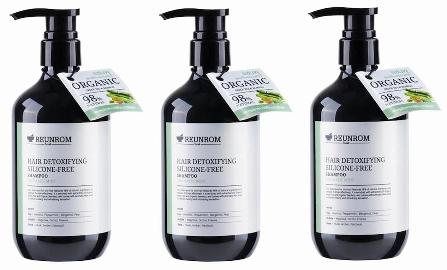 REUNROM Hair Detoxifying Silicone-Free Shampoo Aromatic Mint 16.90 Fl Oz. (Pack of 3)