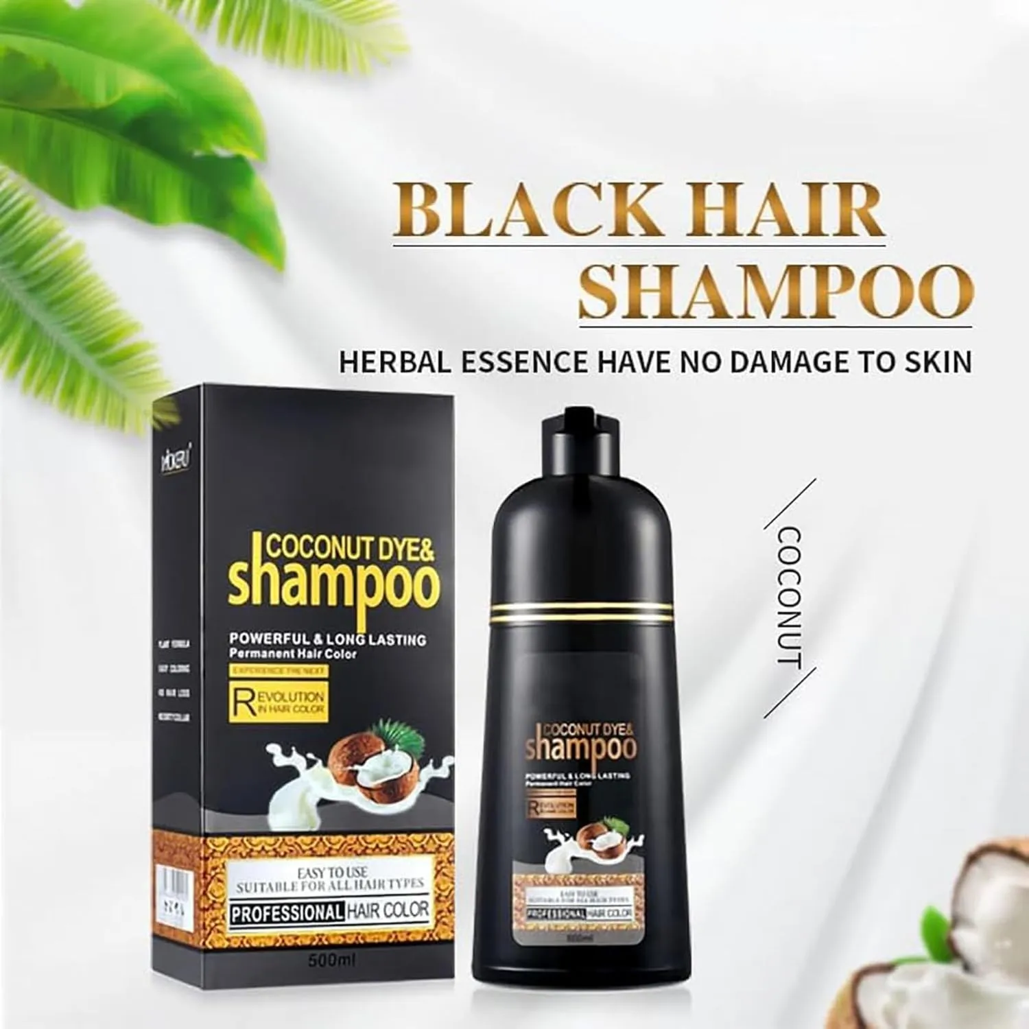 Revitalcolor Shampoo Cubre Canas, Revitalcolor 3-In-1 Instant Hair Color Shampoo, Damage-free Hair, Long Lasting, Deep Cleansing & Nourishing, Herbal Tinting for All People (grape wine red)